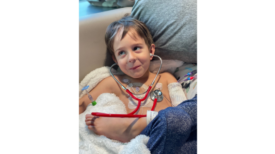 Wish kid Eero during his medical journey at Kaiser Permanente Oakland. 