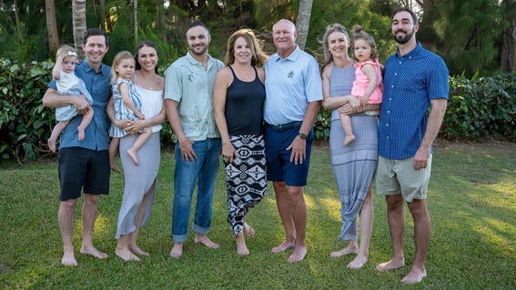 Wish alum Sarah Bechtel with family