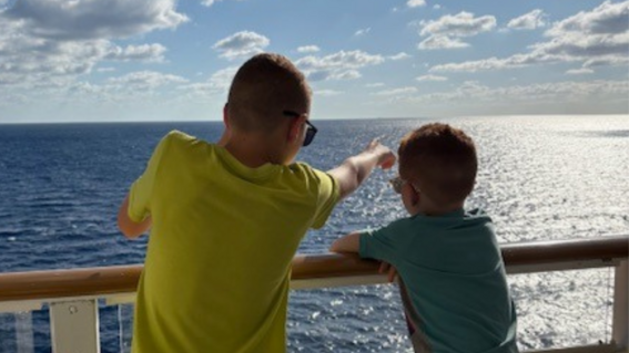 Caleb and brother - Disney Cruise Line