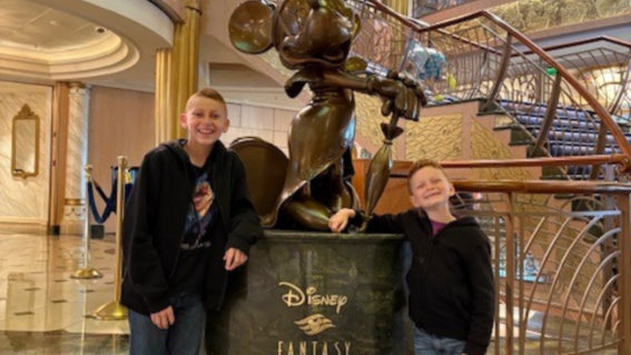 Caleb and brother - Disney Cruise Line