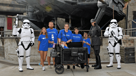 Benjamin and family with clone troopers