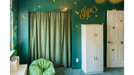 Wish kid Kyra's enchanted-forest-themed bedroom.