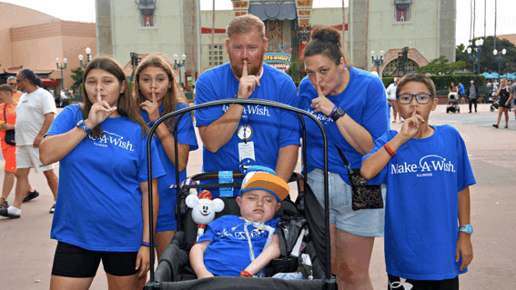 Benjamin and family at disney world