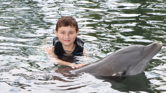 Branson and dolphin