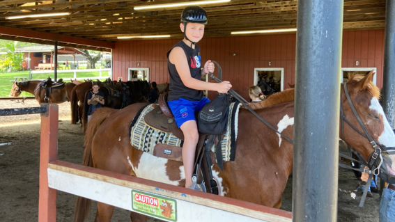 Branson on horse
