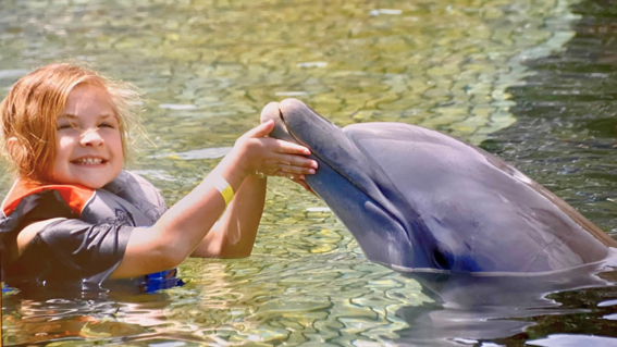 Emilia and dolphin