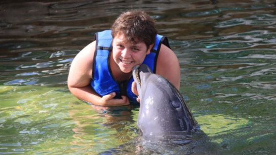 Brady with Dolphin