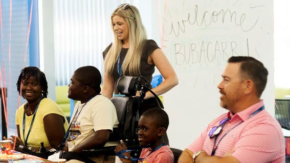 Bubacarr enjoys his wish celebration at Cisco