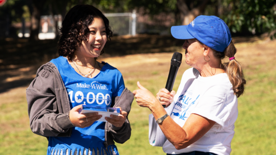 Wish kid Zoey with Betsy Biern at Walk for Wishes FY25