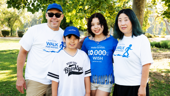 Wish kid Zoey and family at Walk for Wishes FY25