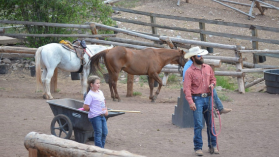 Olivia on the dude ranch