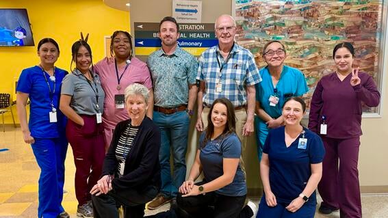 Kristen McElliott with her CRS team.