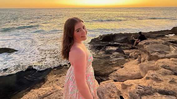 Grace on the beach during her wish