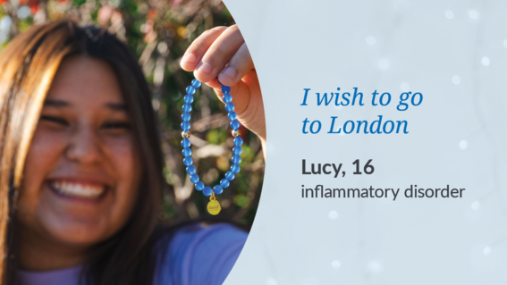 Wish kid Lucy with bracelet 2