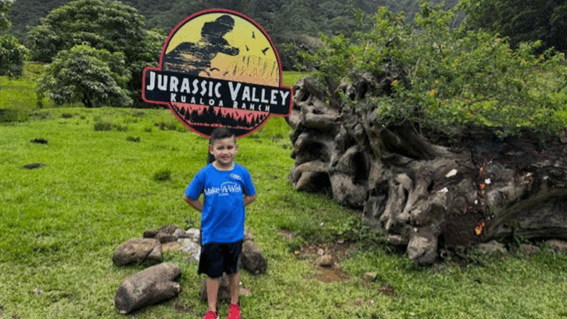 Samuel at Jurassic Park Ranch