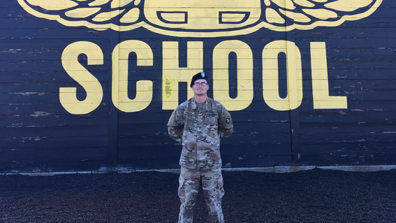 Wish alum Conrad in his US Army uniform while at flight school. 