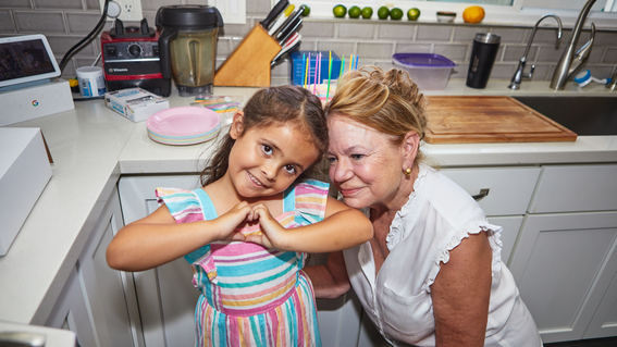 Emma and interior designer and Make-A-Wish Greater Bay Area volunteer Jan Whittingham, who helped bring Emma's dream bedroom to life. 