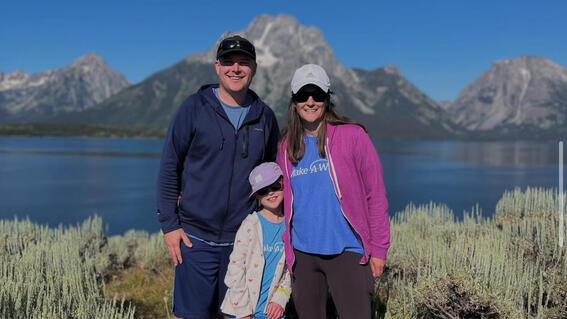 Sammy and family on a hike