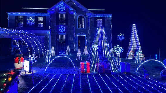 Zombek Family Holiday Light Display
