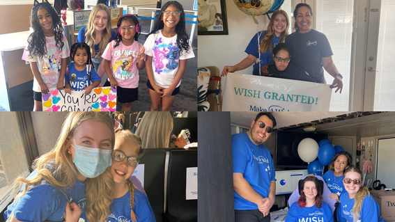 Serenity Mitchell, December volunteer of the month, with Wish Kids