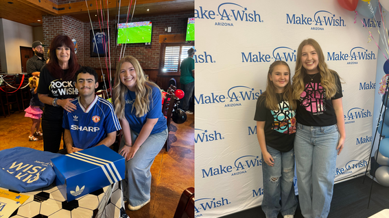 Serenity Mitchell, December volunteer of the month, with Wish Kids