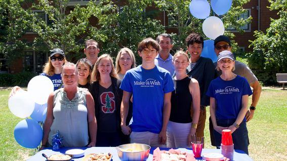 For his wish celebration, Jonathan (center) and his parents, Regina and Ben, had the special opportunity to connect with the team at Genentech
