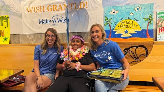 Easton with his volunteers