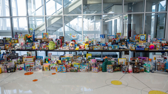 Tables full of gifts