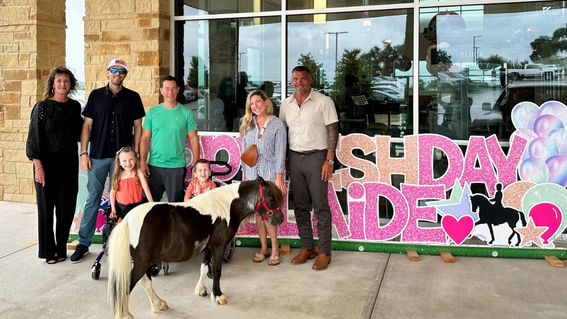 Covert Bee Cave team with wish kid