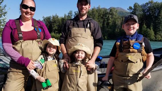 Family at Kenai River Trout Anglers