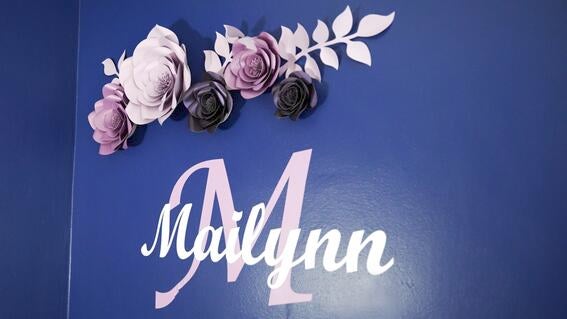 Mailynn's name on her wall