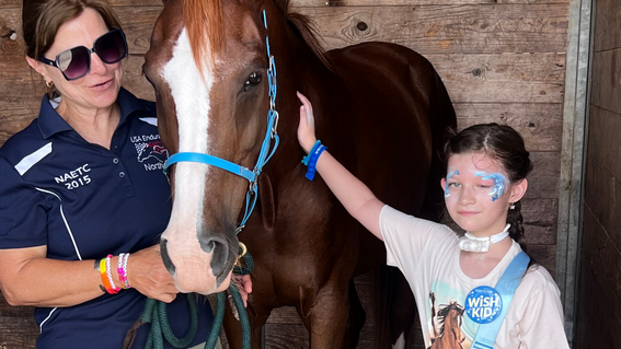 Ella with a Breyer horse