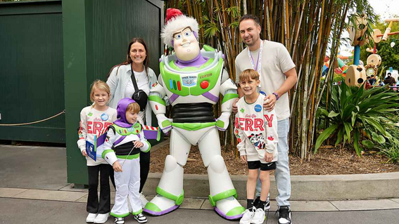 Damian and Buzz with family
