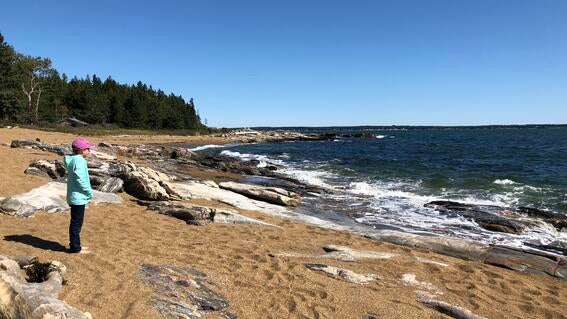 Sylvi visits the beach