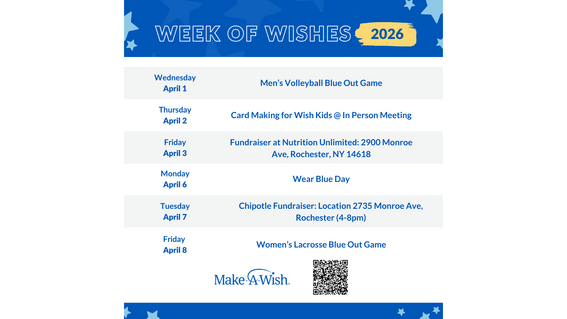 Nazareth University SAAC Wish Week Schedule