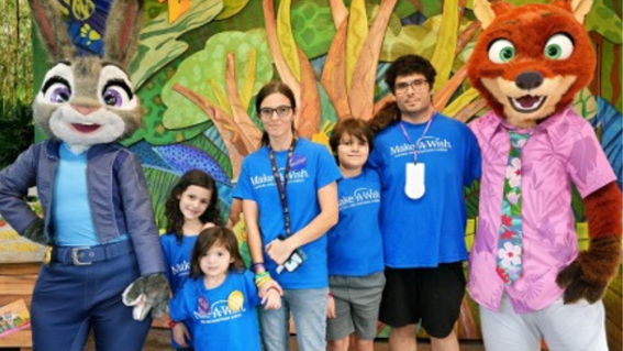 Syanna with her family on her wish