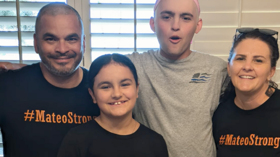 Mateo with his family