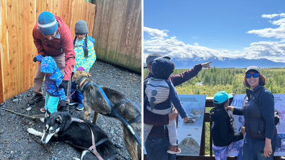 Aanya and her family on her wish trip to Alaska 