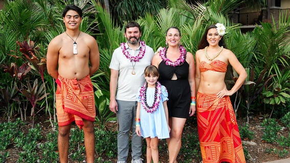 Wish kid Lillian on her wish trip to Hawaii