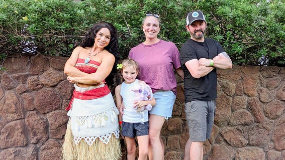Wish kid Lillian on her wish trip to Hawaii