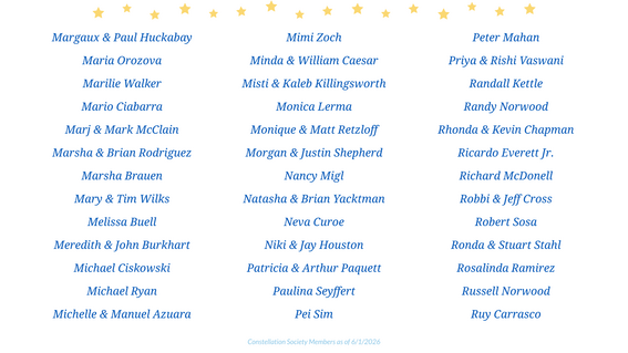 Constellation Society Members as of 6/1/26