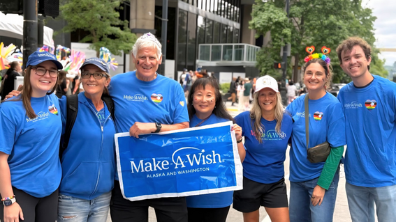 Teresa with Make-A-Wish Volunteers