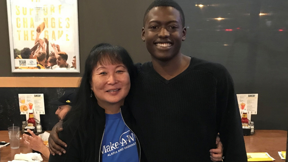 Teresa with wish kid Kahlel