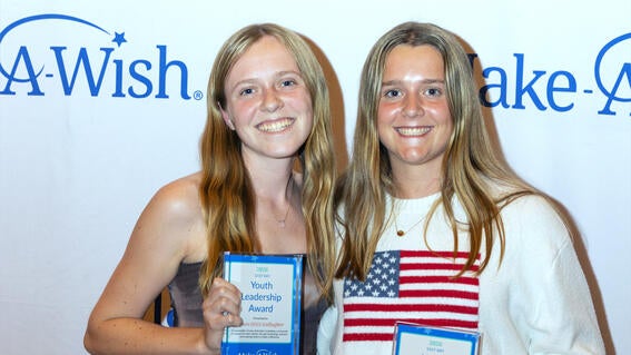 Youth Leadership Award recipients Sisters GG and Lauren Gallagher.