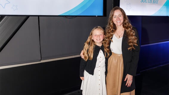 Wish kid Graysen with wish mom Heather Hooper