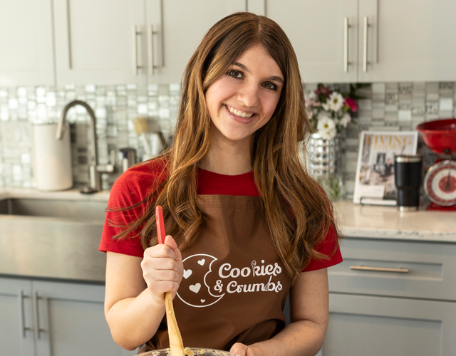 Wish child Neysa baking cookies