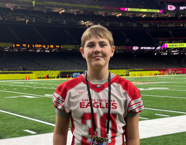 Ayden attends the Super Bowl