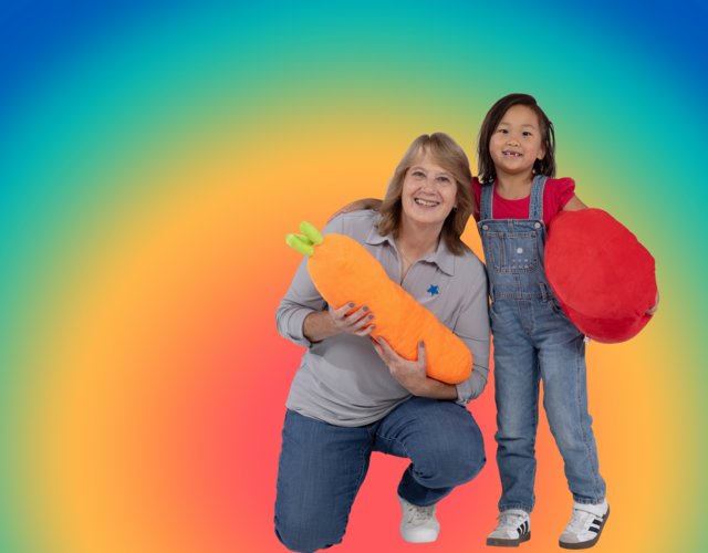 Wish kid Florence with WishMaker Coleen