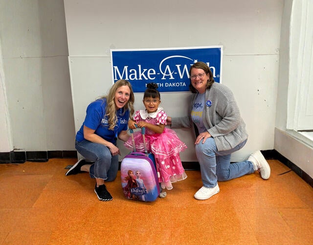 Wish Kid Kaisley with wish granters