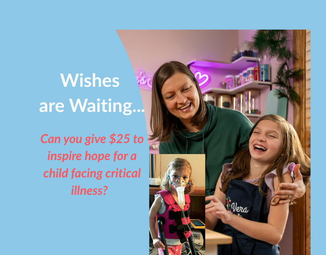 Wishes are Waiting Graphic girl laughing wit mom